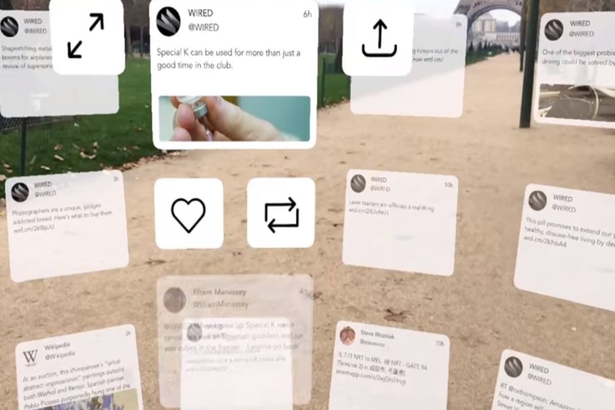 twitter in augmented reality