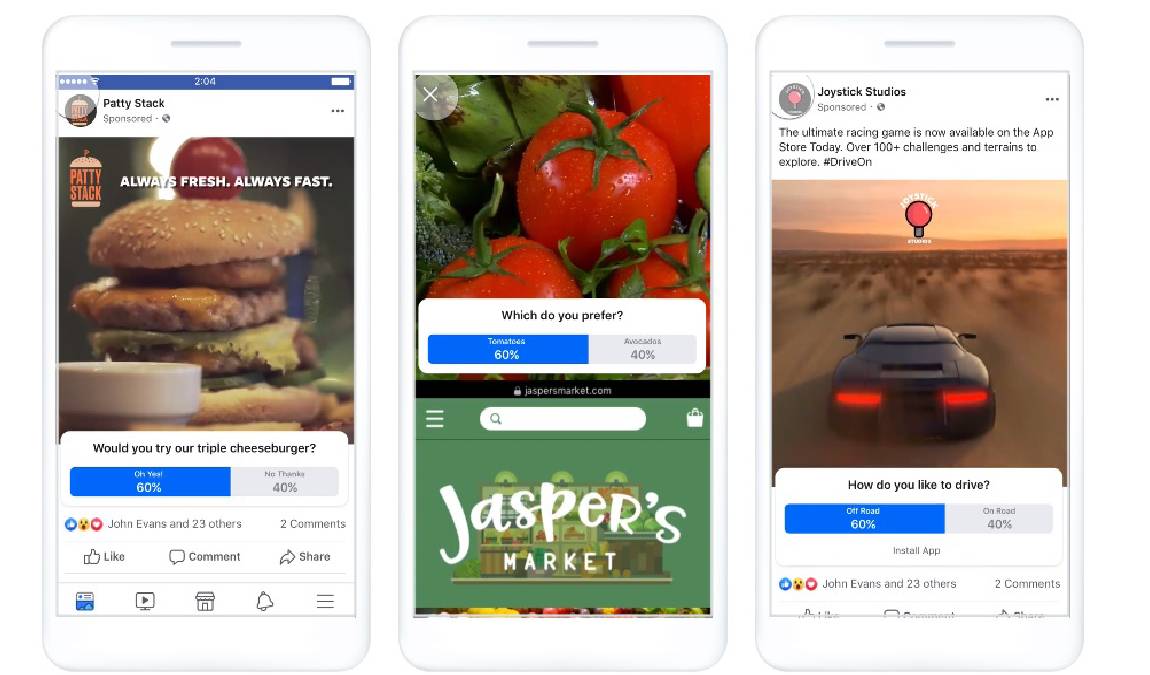FB video poll ads